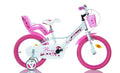 SCH Vélo Enfant Fille 16 Pouces, Rose et Blanc