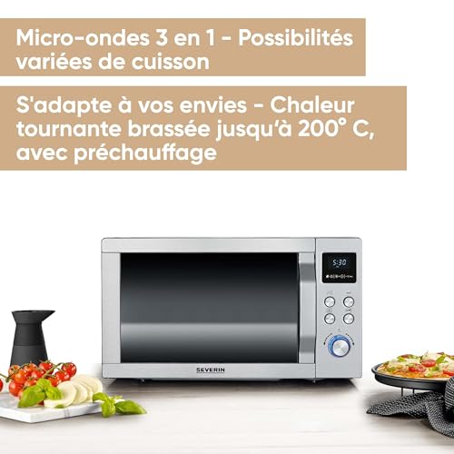 SEVERIN Four Micro-ondes 25L, 1950W, Gril