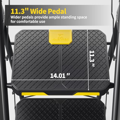 Kingrack Escabeau 5 Marches Pliable avec Plateau à Outils, Noir