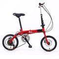 ZDXC Vélo Pliant 14 pouces, 5 vitesses, urbain