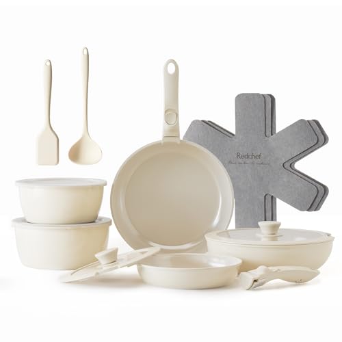 Batterie de Cuisine Redchef 16 Pièces, Céramique Antiadhésive
