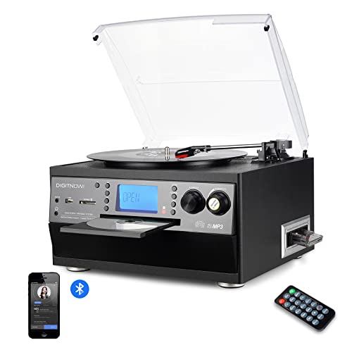 DIGITNOW! Platine Vinyle Bluetooth, 3 Vitesses