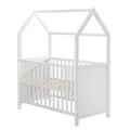 Roba Lit Bébé Cabane Évolutif 60x120cm, Blanc