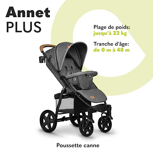 LIONELO Annet Plus Poussette Bébé, Gris Brun