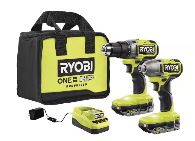 RYOBI ONE+ Kit HP Perceuse et Visseuse à Chocs 18V
