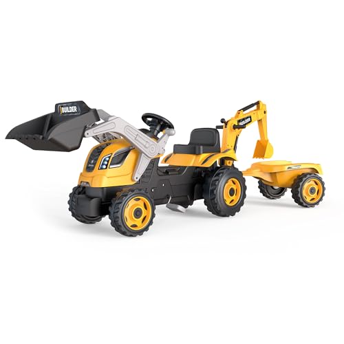 Smoby Tracteur Builder Max avec Remorque
