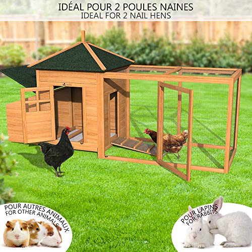 Vounot Grand Poulailler en bois avec pondoir