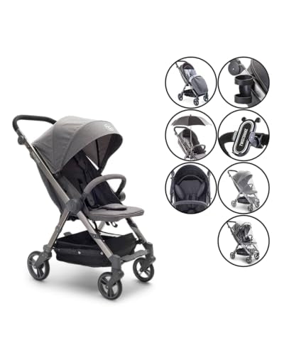 Twistshake 7 en 1 Poussette pliante légère, gris
