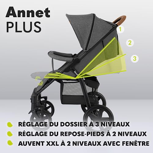 LIONELO Annet Plus Poussette Bébé, Gris Brun