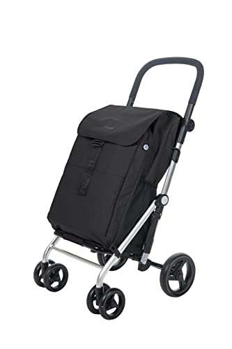 Carlett Chariot de Courses Pliable 4 Roues, 64L+10.5L