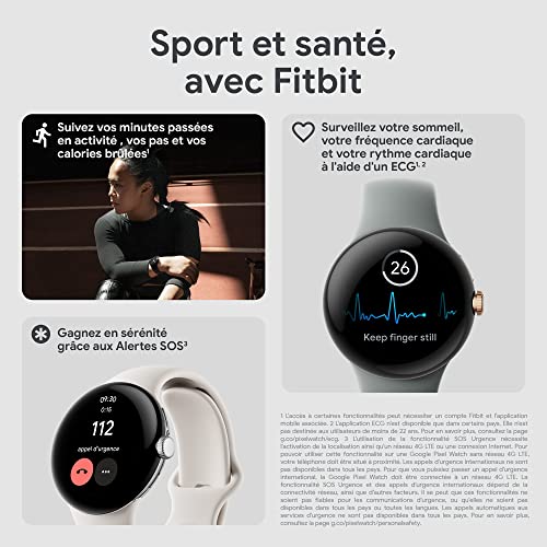 Google Pixel Watch, Montre Connectée Acier