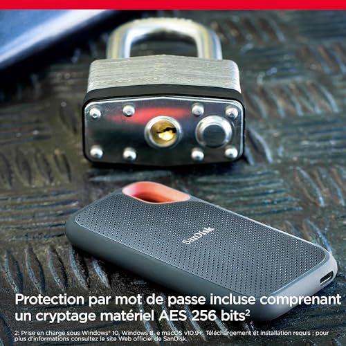 SanDisk Extreme Portable SSD 2TB, 1000 Mo/s