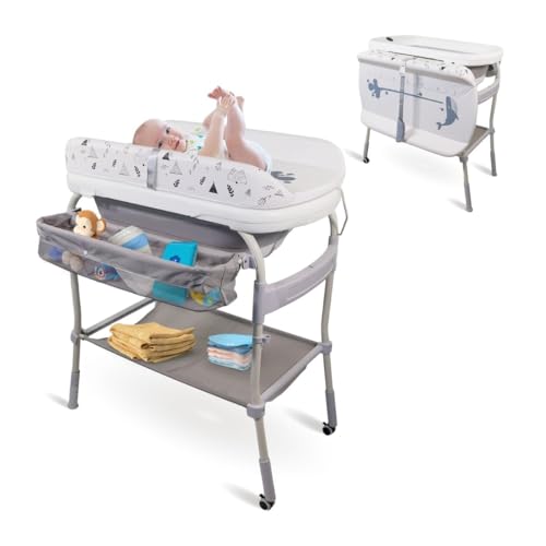 Mobiclinic Table à langer 2-en-1 avec baignoire Trendy