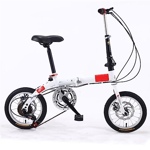 ZDXC Vélo Pliant 14 pouces, 5 vitesses, urbain