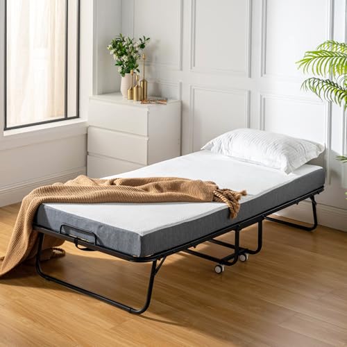 Homylin Lit Pliant d'Invité avec Matelas Mousse, 96x190cm