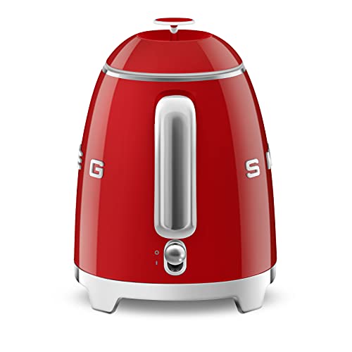 Smeg KLF05RDUK Mini Bouilloire Rétro 0,8L 1400W, Rouge