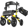 Vocic Déambulateur 4 roues pliable, siège inclus
