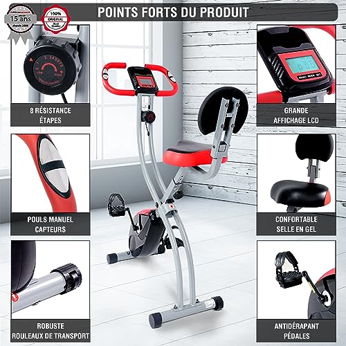 Ultrasport F-Bike 350B Vélo d'Appartement Pliable