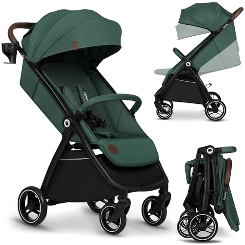 Lionelo Ingrid Poussette 22kg, roues pivotantes 360°, vert