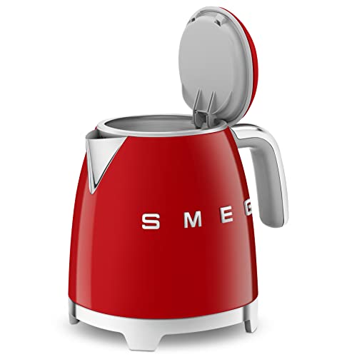 Smeg KLF05RDUK Mini Bouilloire Rétro 0,8L 1400W, Rouge