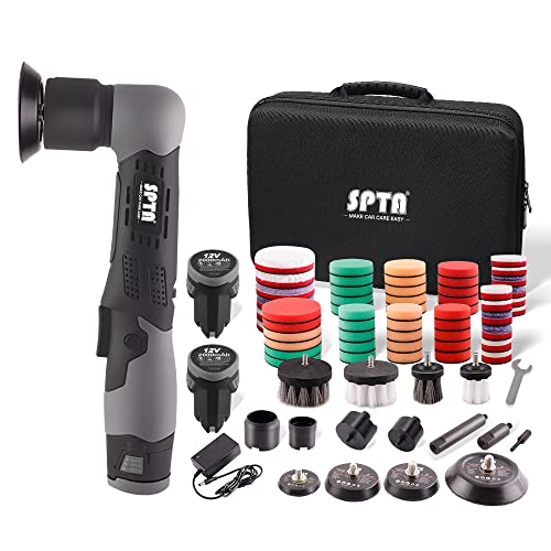 SPTA Mini Polisseuse Orbitale 12V avec Pads