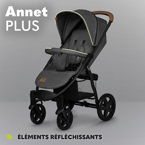 LIONELO Annet Plus Poussette Bébé, Gris Brun