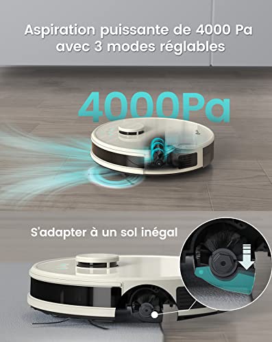Lefant Robot Aspirateur Laveur 4000Pa