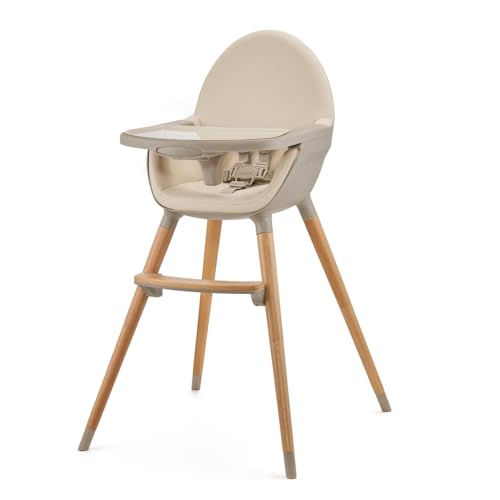 Kinderkraft Fini 2 Chaise Haute Bébé Évolutive, Beige