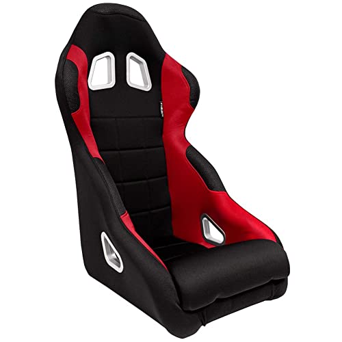Auto Style Siège Baquet K5 Noir/Rouge à dossier fixe