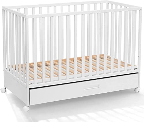 ATB Lit Bébé Évolutif Lux 60x120cm, Blanc