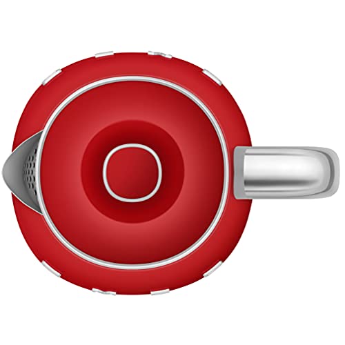 Smeg KLF05RDUK Mini Bouilloire Rétro 0,8L 1400W, Rouge
