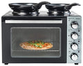 Bestron Cuisinière Grill Four avec Plaque Double 3200W, Noir