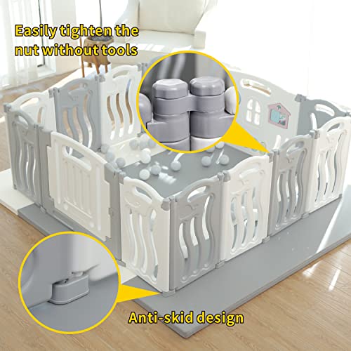 Parc Bébé Modulable Gupamiga, 12+2 Panneaux