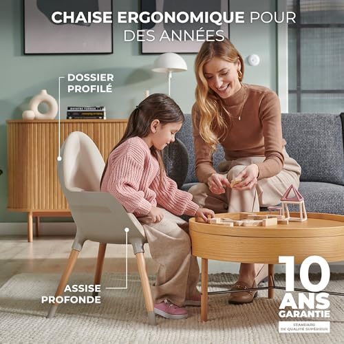 Kinderkraft Fini 2 Chaise Haute Bébé Évolutive, Beige