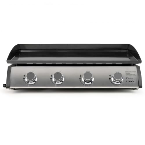 Livoo Plancha DOC297 4 Brûleurs Inox, 76x36cm