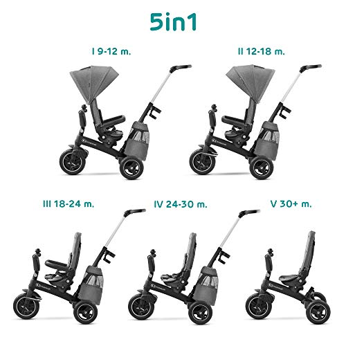 Kinderkraft Easytwist Tricycle Évolutif, 9 mois à 5 ans