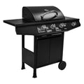 Amig Barbecue à Gaz Fireplus 4 Brûleurs 8,4kW, Inox Noir