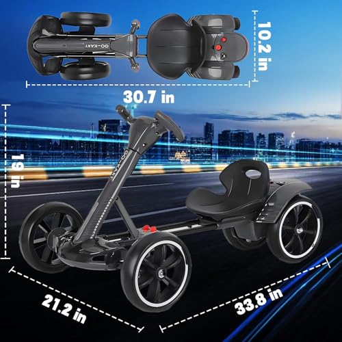 Kart électrique pour enfants, 5 mph, pliable