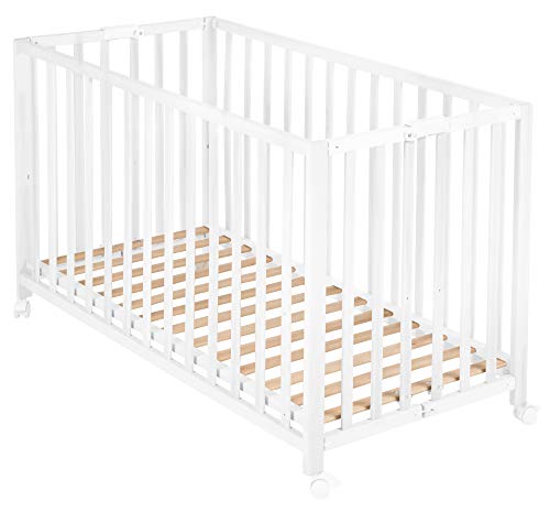 Roba Lit Bébé Pliant Fold Up 60x120cm Blanc