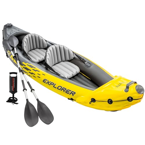 Intex Explorer K2 Kayak Gonflable 2 Places avec Rames et Pompe