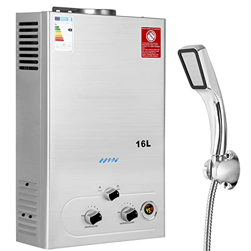 BreeRainz Chauffe-Eau à Gaz Instantané 16LPM 32kW, GPL