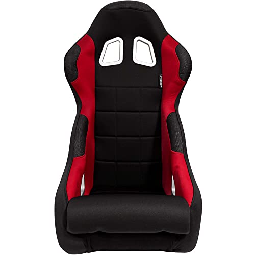 Auto Style Siège Baquet K5 Noir/Rouge à dossier fixe