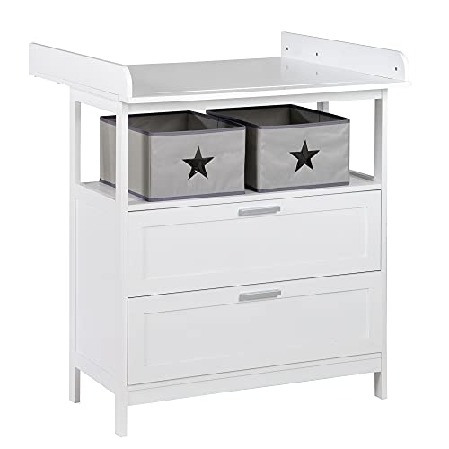 Roba Commode à Langer Hamburg 2 Tiroirs, Blanc