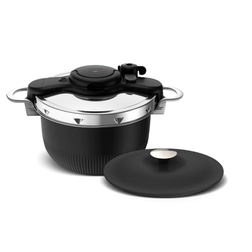 SEB Clipso Minut Autocuiseur Inox 6L, Noir