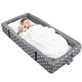 Milliard Lit de voyage pliable avec matelas, gris