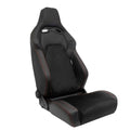 Siège Baquet VGR Premium Cuir/Alcantara Noir/Rouge