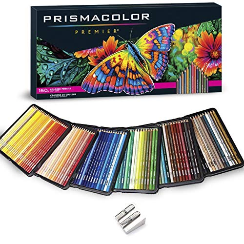 Prismacolor Kit 150 Crayons de Couleur en Bois avec Taille-crayon