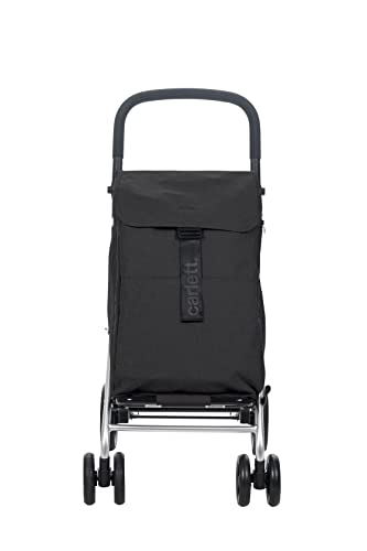 Carlett Chariot de Courses Pliable 4 Roues, 64L+10.5L