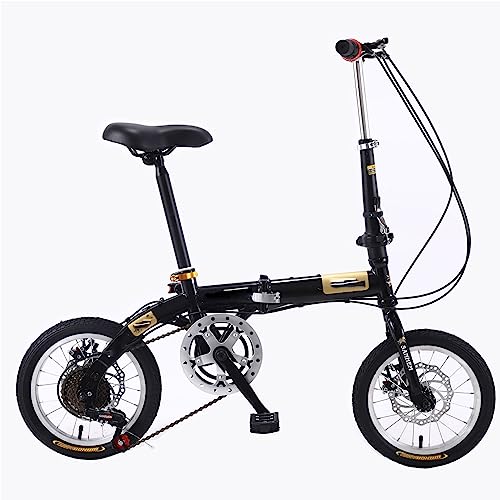 ZDXC Vélo Pliant 14 pouces, 5 vitesses, urbain