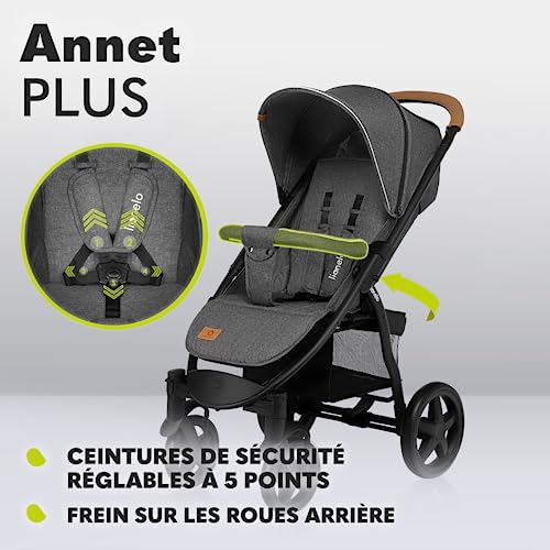 LIONELO Annet Plus Poussette Bébé, Gris Brun
